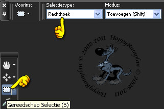 Instellingen selectiegereedschap