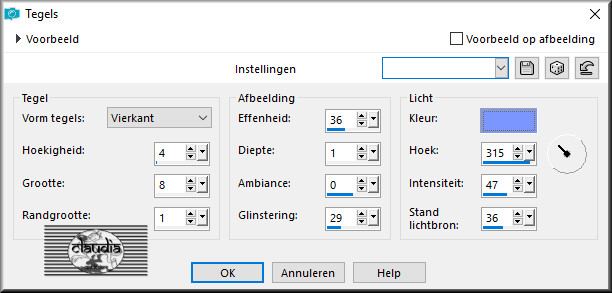 Effecten - Textuureffecten - Tegels