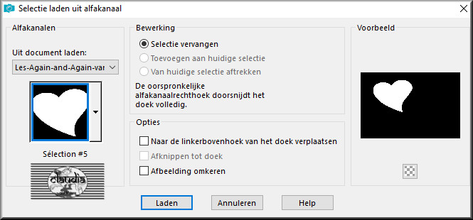 Selecties - Selectie laden/opslaan - Selectie laden uit alfakanaal : Sélection #5