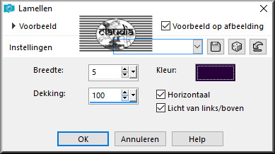 Effecten - Textuureffecten - Lamellen