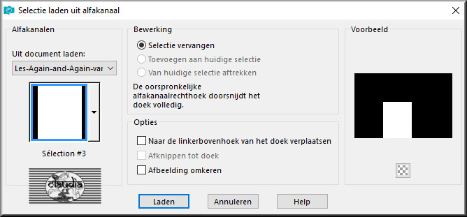 Selecties - Selectie laden/opslaan - Selectie laden uit alfakanaal : Sélection #3