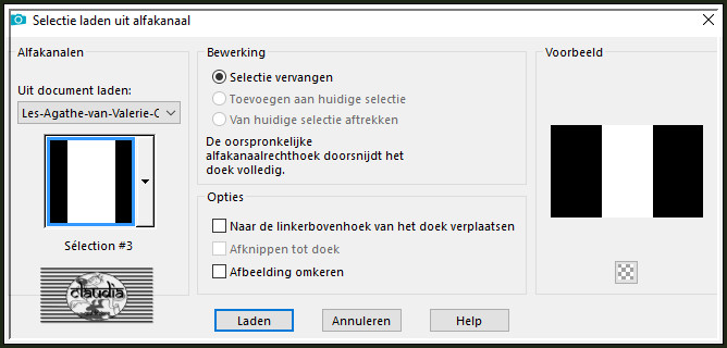 Selecties - Selectie laden/opslaan - Selectie laden uit alfakanaal : Sélection #3