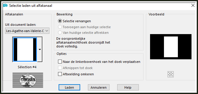 Selecties - Selectie laden/opslaan - Selectie laden uit alfakanaal : Sélection #4