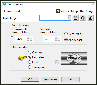 Effecten - Afbeeldingseffecten - Verschuiving