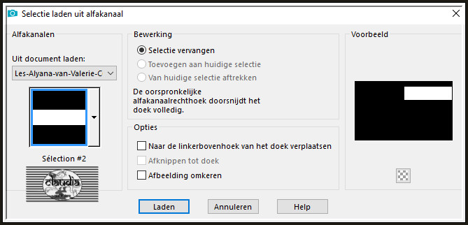 Selecties - Selectie laden/opslaan - Selectie laden uit alfakanaal : Sélection #2