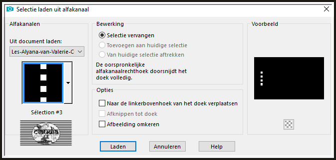 Selecties - Selectie laden/opslaan - Selectie laden uit alfakanaal : Sélection #3