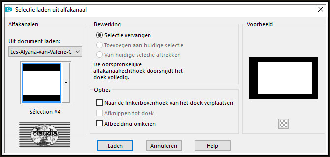 Selecties - Selectie laden/opslaan - Selectie laden uit alfakanaal : Sélection #4