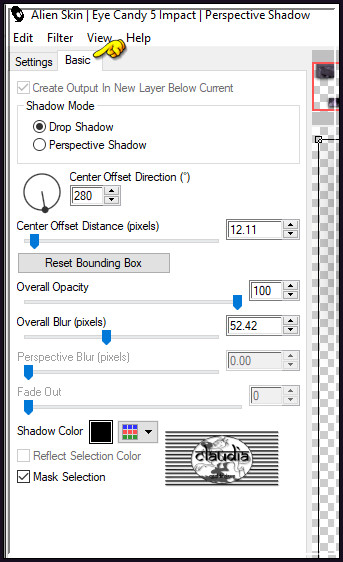 Effecten - Insteekfilters - Alien Skin Eye Candy 5 : Impact - Perspective Shadow