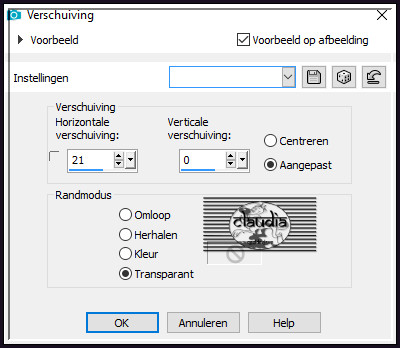 Effecten - Afbeeldingseffecten - Verschuiving