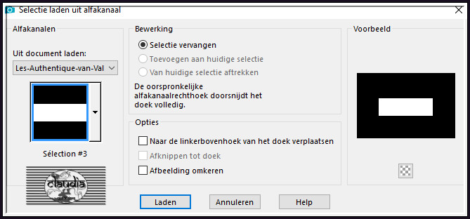 Selecties - Selectie laden/opslaan - Selectie laden uit alfakanaal : Sélection #3