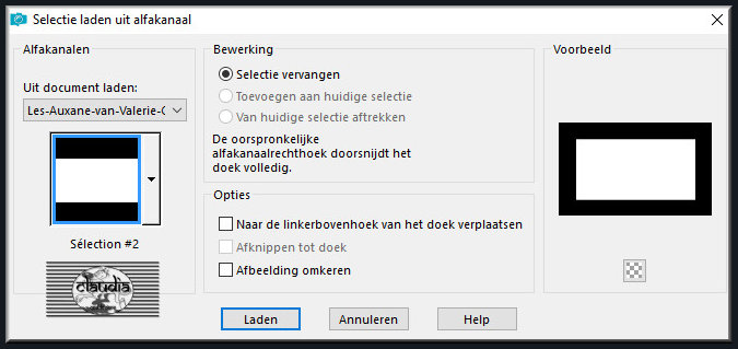 Selecties - Selectie laden/opslaan - Selectie laden uit alfakanaal : Sélection #2