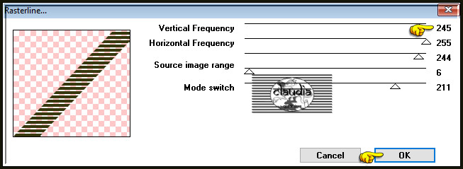 Effecten - Insteekfilters - Toadies - Rasterline