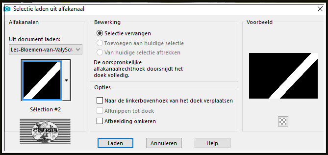Selecties - Selectie laden/opslaan - Selectie laden uit alfakanaal : Sélection #2