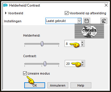 Aanpassen - Helderheid en contrast - Helderheid/Contrast