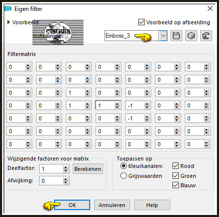Effecten - Insteekfilters - Eigen filter