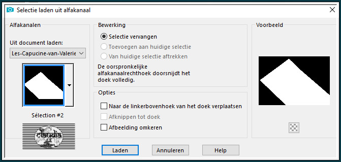 Selecties - Selectie laden/opslaan - Selectie laden uit alfakanaal : Sélection #2