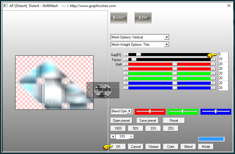 Effecten - Insteekfilters - AP [Distort] - Distort - ShiftMesh