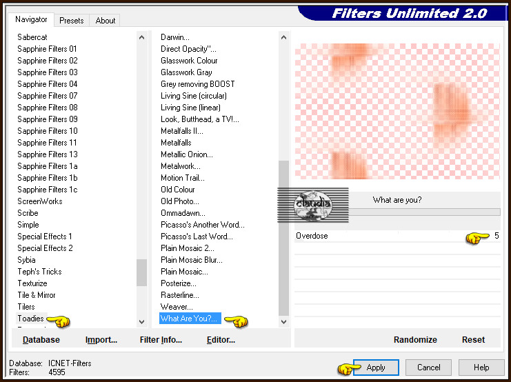 Effecten - Insteekfilters - <I.C.NET Software> - Filters Unlimited 2.0 - Toadies - What Are You?