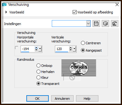 Effecten - Afbeeldingseffecten - Verschuiving