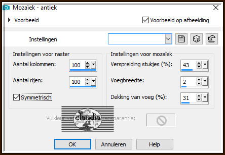 Effecten - Textuureffecten - Mozaïek - antiek