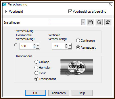 Effecten - Afbeeldingseffecten - Verschuiving