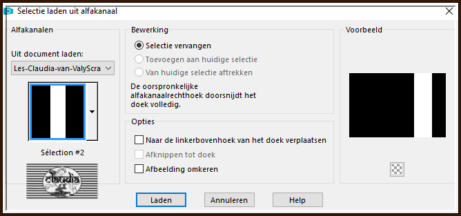 Selecties - Selectie laden/opslaan - Selectie laden uit alfakanaal : Sélection #2