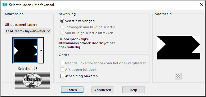Selecties - Selectie laden/opslaan - Selectie laden uit alfakanaal : Sélection #3