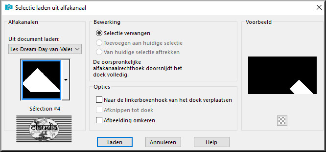 Selecties - Selectie laden/opslaan - Selectie laden uit alfakanaal : Sélection #4