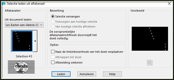 Selecties - Selectie laden/opslaan - Selectie laden uit alfakanaal : Sélection #3