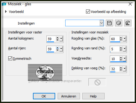 Effecten - Textuureffecten - Mozaïek - glas