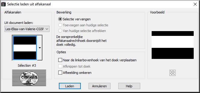 Selecties - Selectie laden/opslaan - Selectie laden uit alfakanaal : Sélection #3