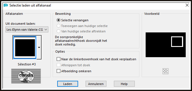 Selecties - Selectie laden/opslaan - Selectie laden uit alfakanaal : Sélection #3