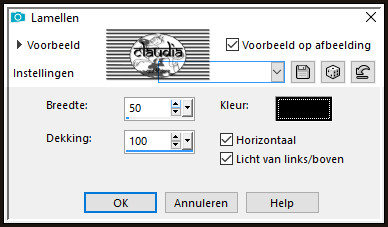 Effecten - Textuureffecten - Lamellen