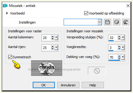 Effecten - Textuureffecten - Mozaïek - antiek