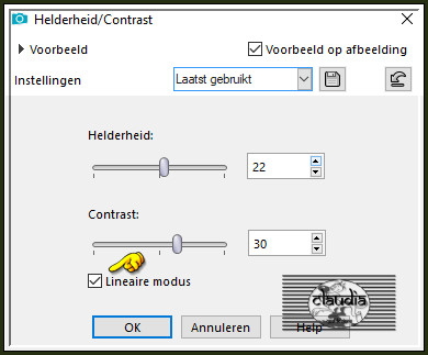 Aanpassen - Herlderheid en contrast - Helderheid/Contrast