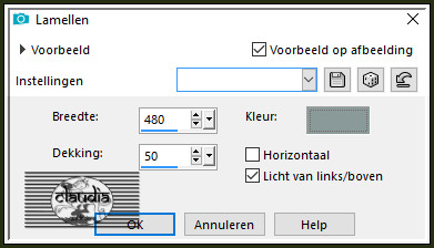 Effecten - Textuureffecten - Lamellen