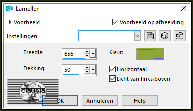 Effecten - Textuureffecten - Lamellen