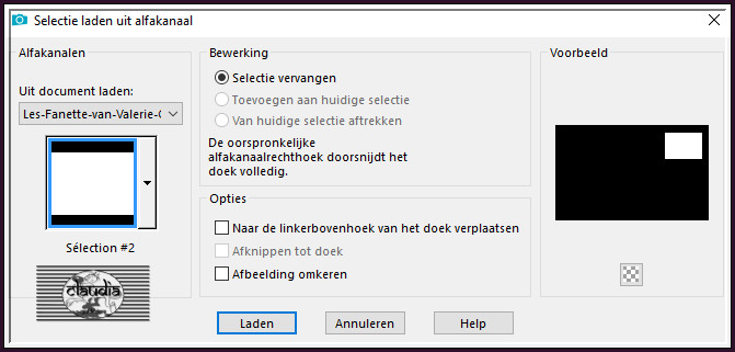 Selecties - Selectie laden/opslaan - Selectie laden uit alfakanaal : Sélection #2