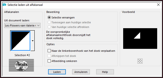 Selecties - Selectie laden/opslaan - Selectie laden uit alfakanaal : Sélection #2