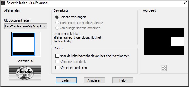 Selecties - Selectie laden/opslaan - Selectie laden uit alfakanaal : Sélection #3