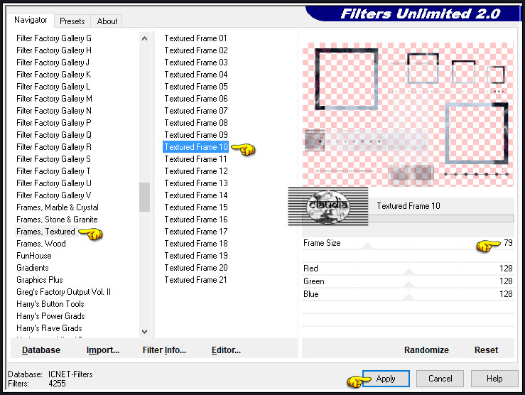 Effecten - Insteekfilters - <I.C.NET Software> - Filters Unlimited 2.0 - Frames, Textured - Textured Frame 10