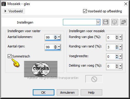 Effecten - Textuureffecten - Mozaïek - glas 