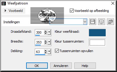 Effecten - Textuureffecten - Weefpatroon