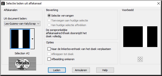 Selecties - Selectie laden/opslaan - Selectie laden uit alfakanaal : Sélection #2