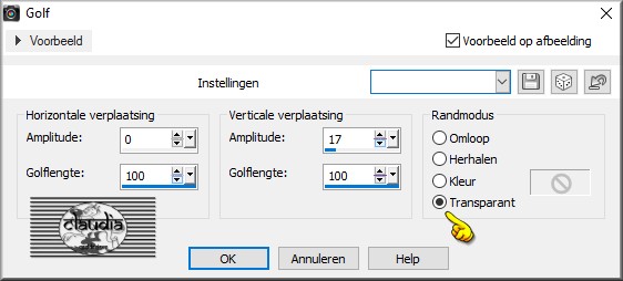 Effecten - Vervormingseffecten - Golf :