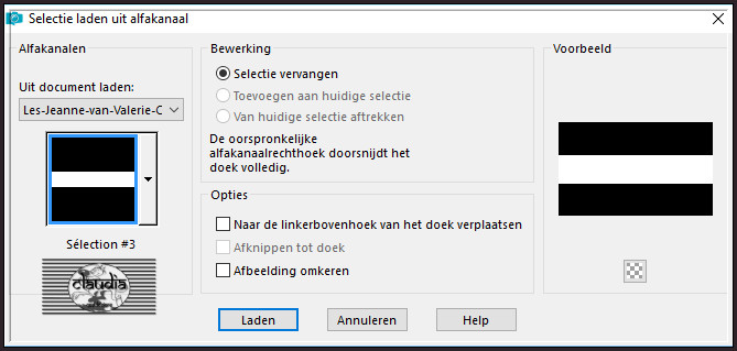 Selecties - Selectie laden/opslaan - Selectie laden uit alfakanaal : Sélection #3