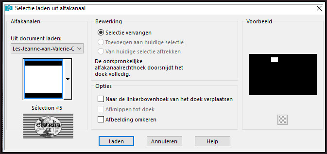 Selecties - Selectie laden/opslaan - Selectie laden uit alfakanaal : Sélection #5