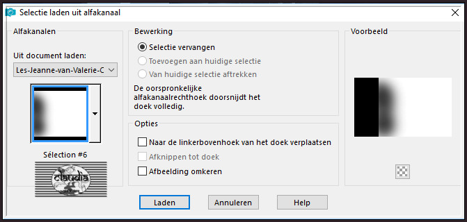 Selecties - Selectie laden/opslaan - Selectie laden uit alfakanaal : Sélection #6