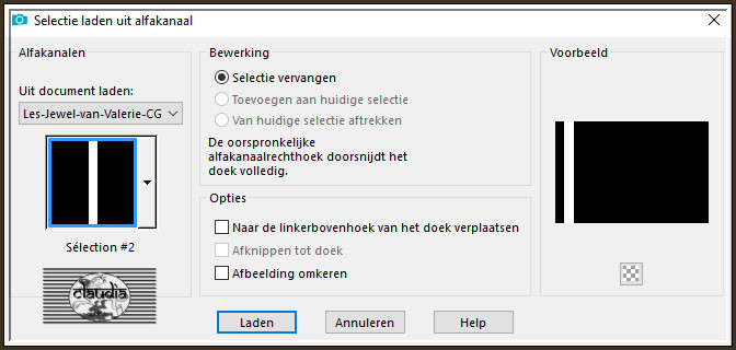 Selecties - Selectie laden/opslaan - Selectie laden uit alfkanaal : Sélection #2