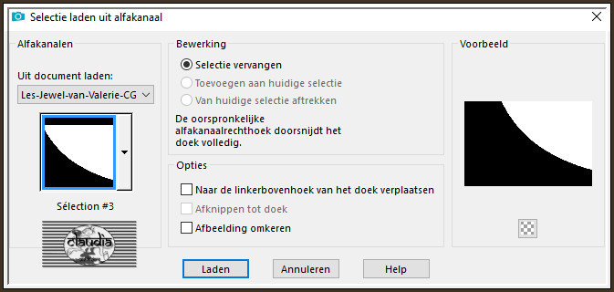 Selecties - Selectie laden/opslaan - Selectie laden uit alfkanaal : Sélection #3